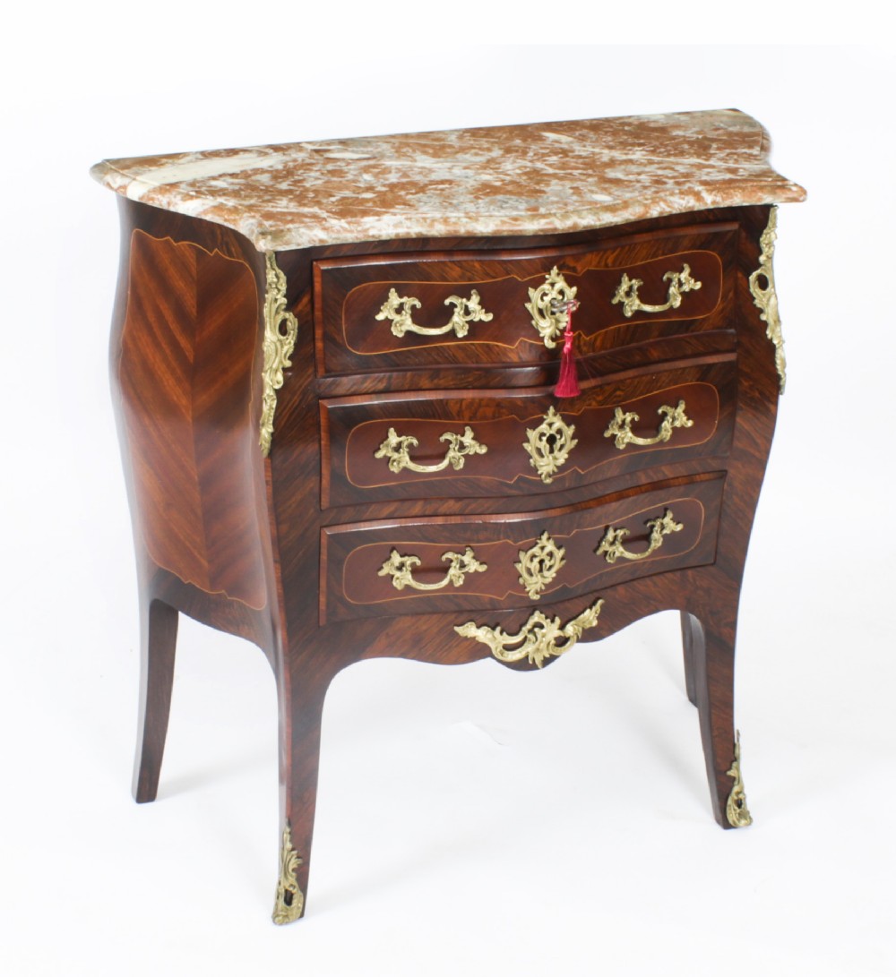 Antique French Louis Revival Ormolu Mounted Commode 19th Century
