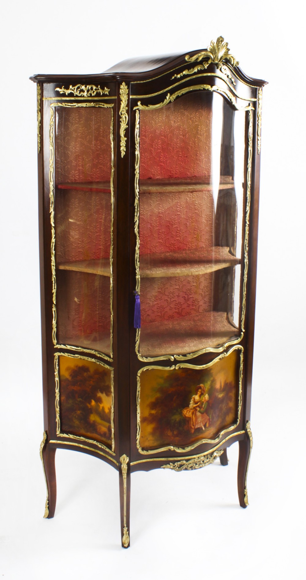 Antique French Vernis Martin Vitrine Display Cabinet 19th C
