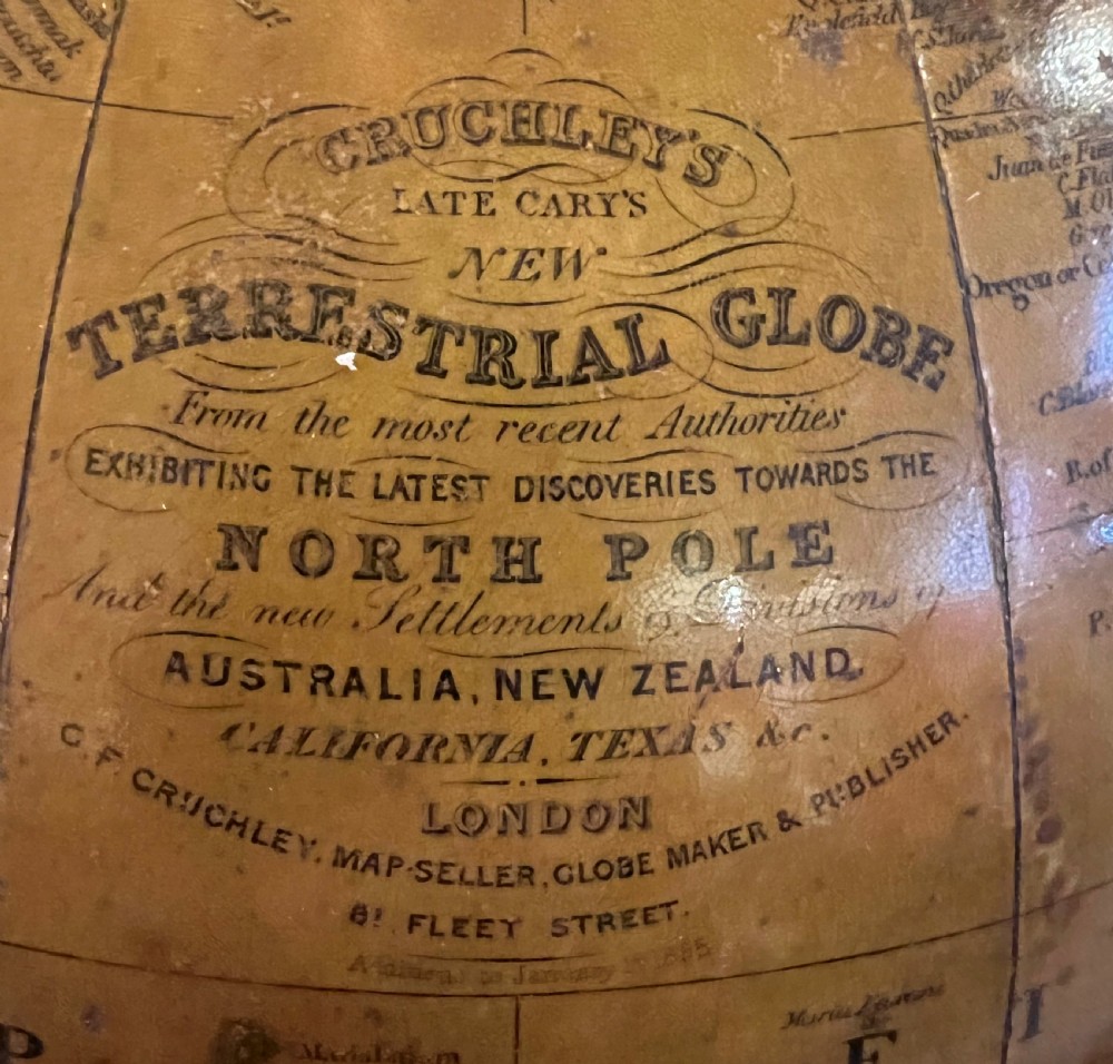Antique Victorian Terrestrial Library Table Globe by C.F.Cruchley,19th C
 View VIII