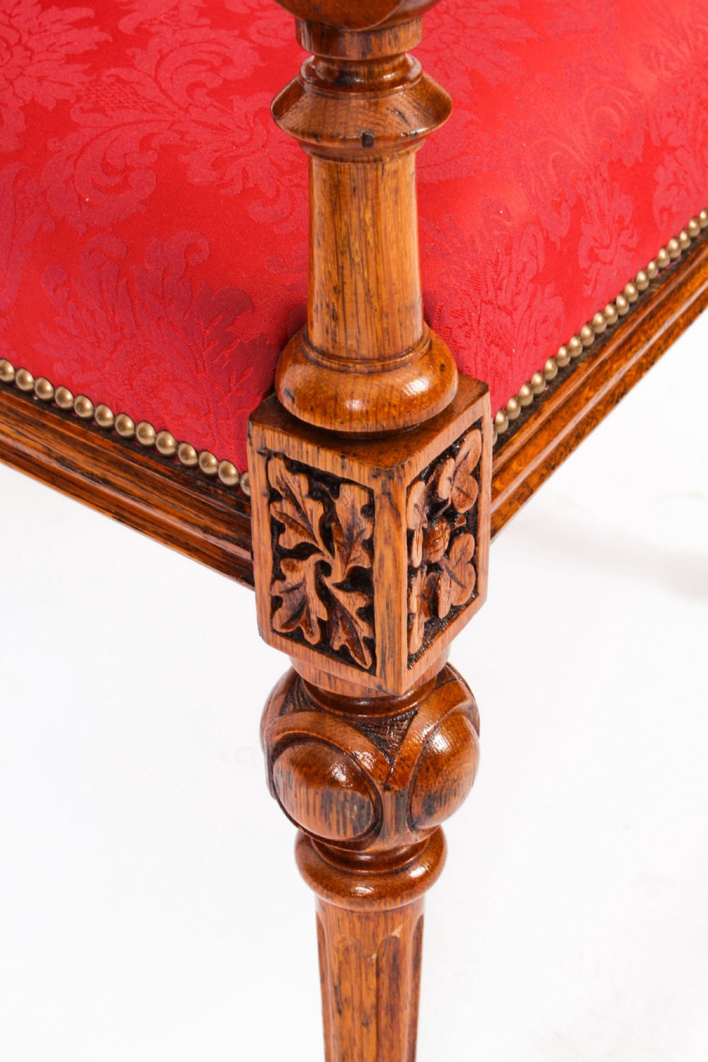 Antique Set 14 Irish Oak Open Armchairs C1840 19th C
 View XIX