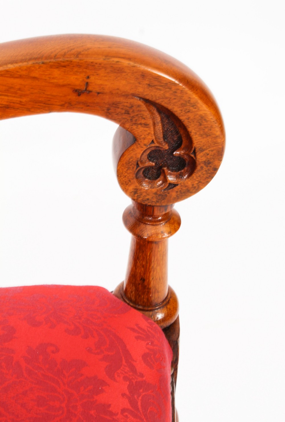 Antique Set 14 Irish Oak Open Armchairs C1840 19th C
 View XXI