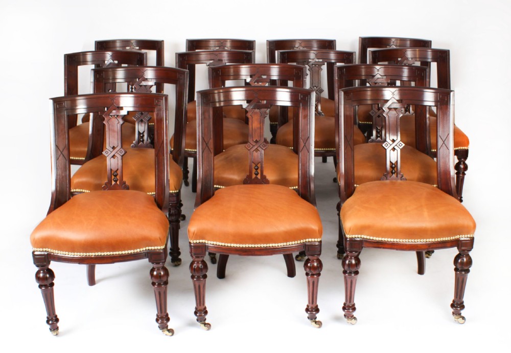 Antique Set 14 Scottish Athenian Dining Chairs C1815 19th Century
 View XVII