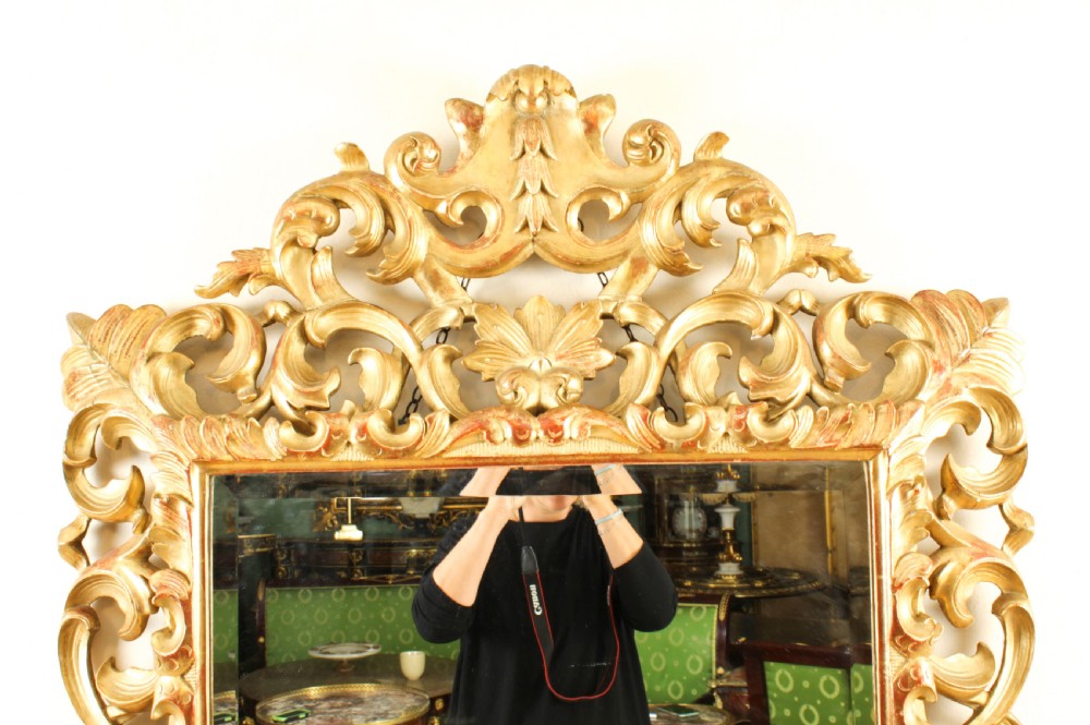 Antique Florentine Giltwood Mirror 19th Century 137x94cm
 View II