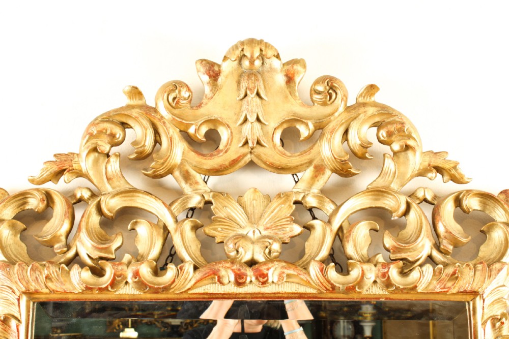 Antique Florentine Giltwood Mirror 19th Century 137x94cm
 View III