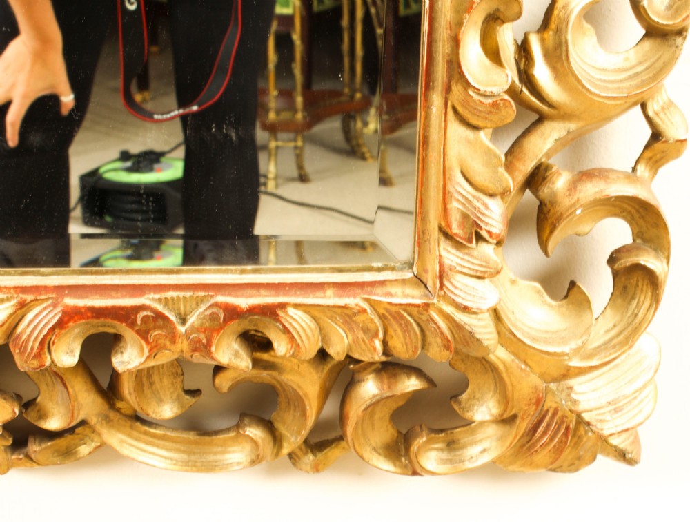 Antique Florentine Giltwood Mirror 19th Century 137x94cm
 View VI