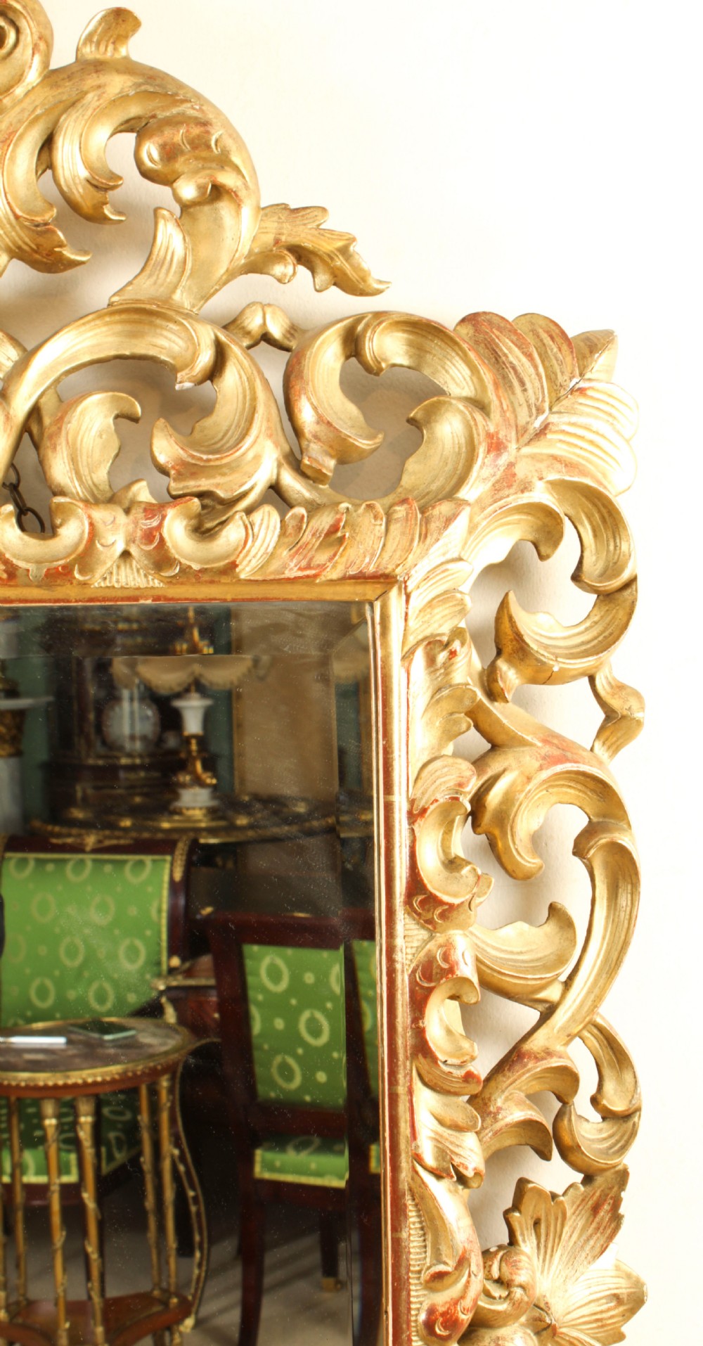 Antique Florentine Giltwood Mirror 19th Century 137x94cm
 View VIII