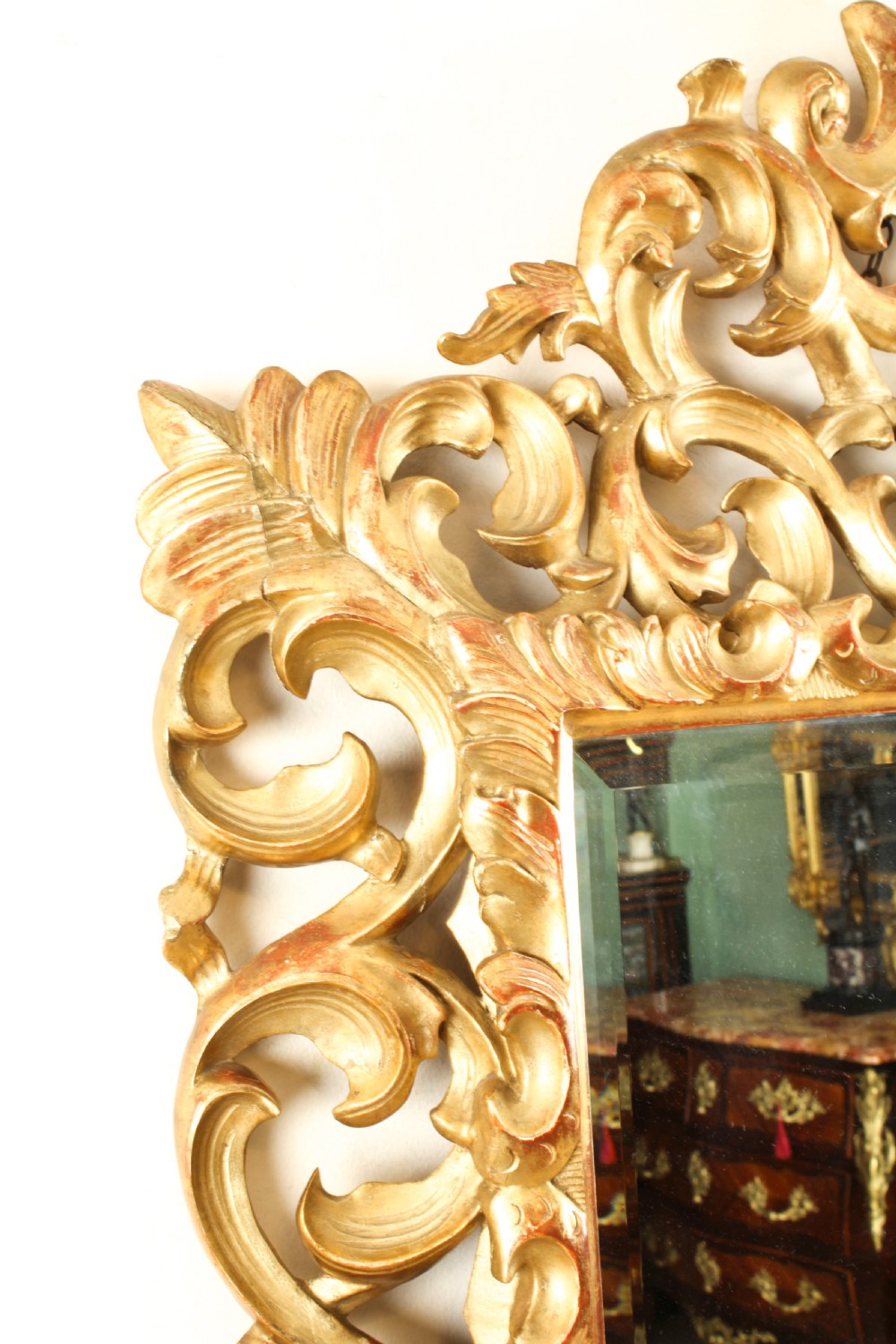 Antique Florentine Giltwood Mirror 19th Century 137x94cm
 View IX