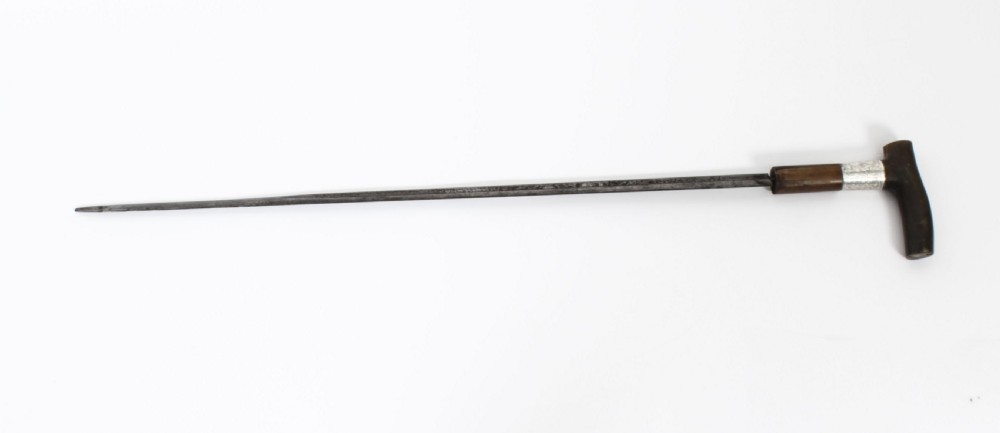 Antique English Horn & Malacca Sword / Walking Stick Cane 19th Century
 View VI