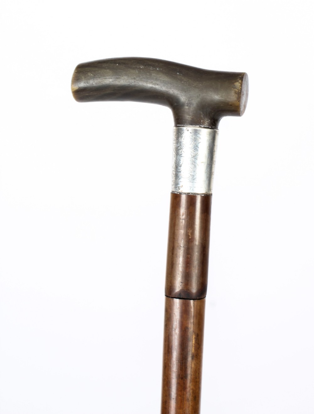 Antique English Horn & Malacca Sword / Walking Stick Cane 19th Century
 View XIV