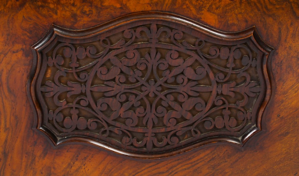 Antique Victorian Burr Walnut Music Canterbury Magazine Rack 19th C
 View IV