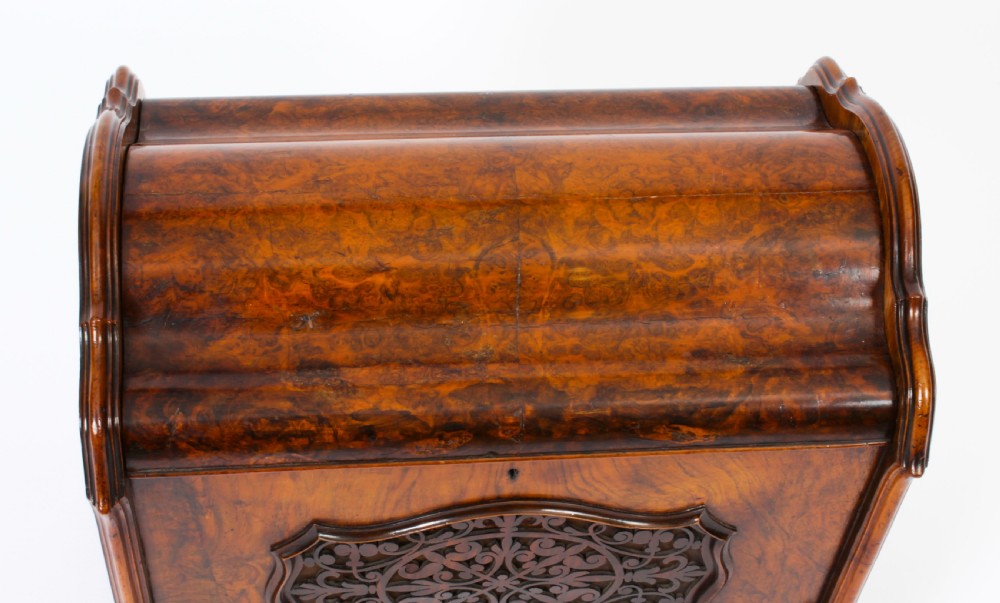 Antique Victorian Burr Walnut Music Canterbury Magazine Rack 19th C
 View VIII