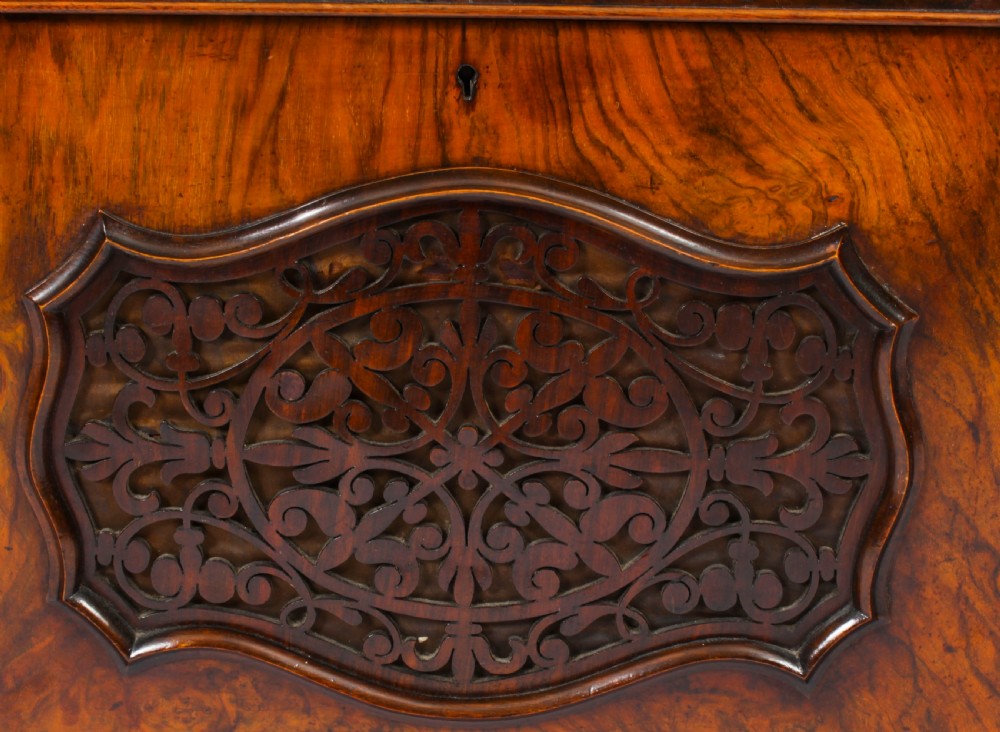 Antique Victorian Burr Walnut Music Canterbury Magazine Rack 19th C
 View IX