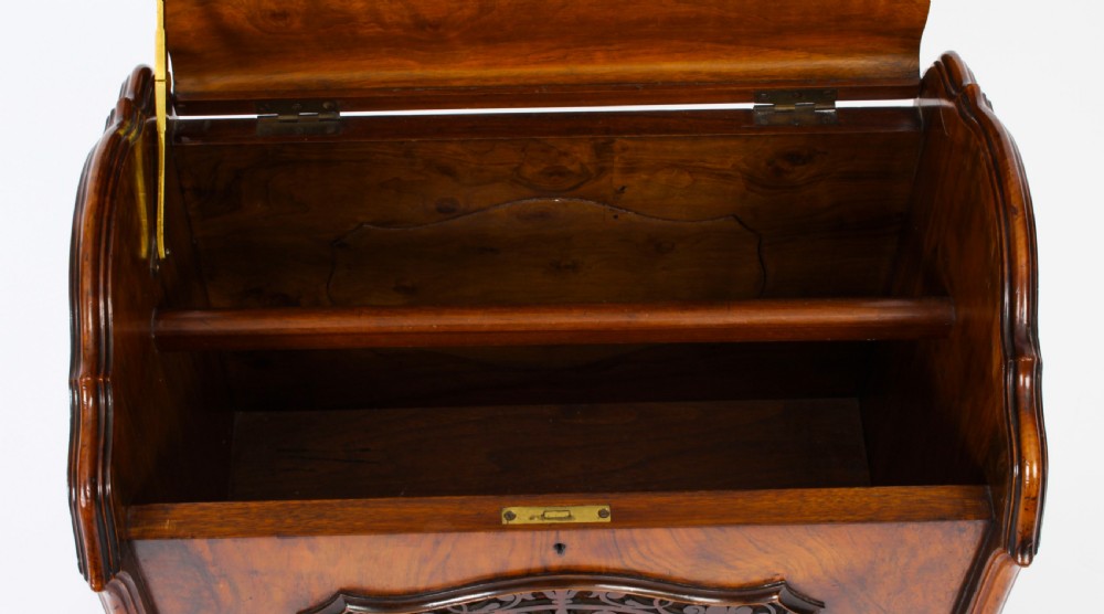 Antique Victorian Burr Walnut Music Canterbury Magazine Rack 19th C
 View XV
