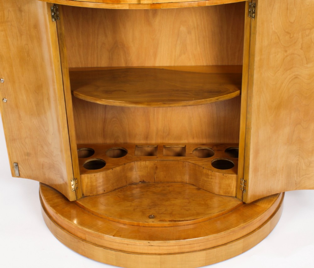 Antique Art Deco Satinwood Cocktail Cabinet by Hille & Glassware C1920
 View VIII