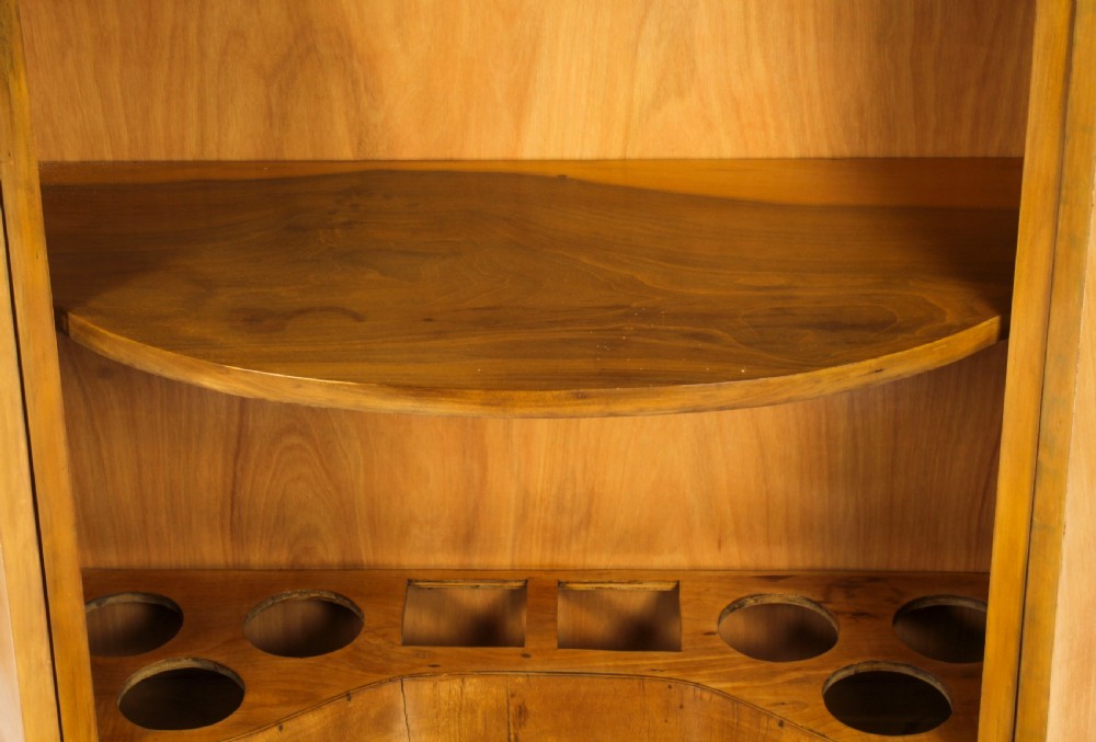 Antique Art Deco Satinwood Cocktail Cabinet by Hille & Glassware C1920
 View X