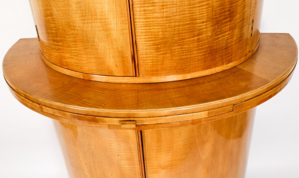 Antique Art Deco Satinwood Cocktail Cabinet by Hille & Glassware C1920
 View XVI