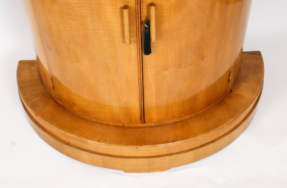 Antique Art Deco Satinwood Cocktail Cabinet by Hille & Glassware C1920
 View XIX