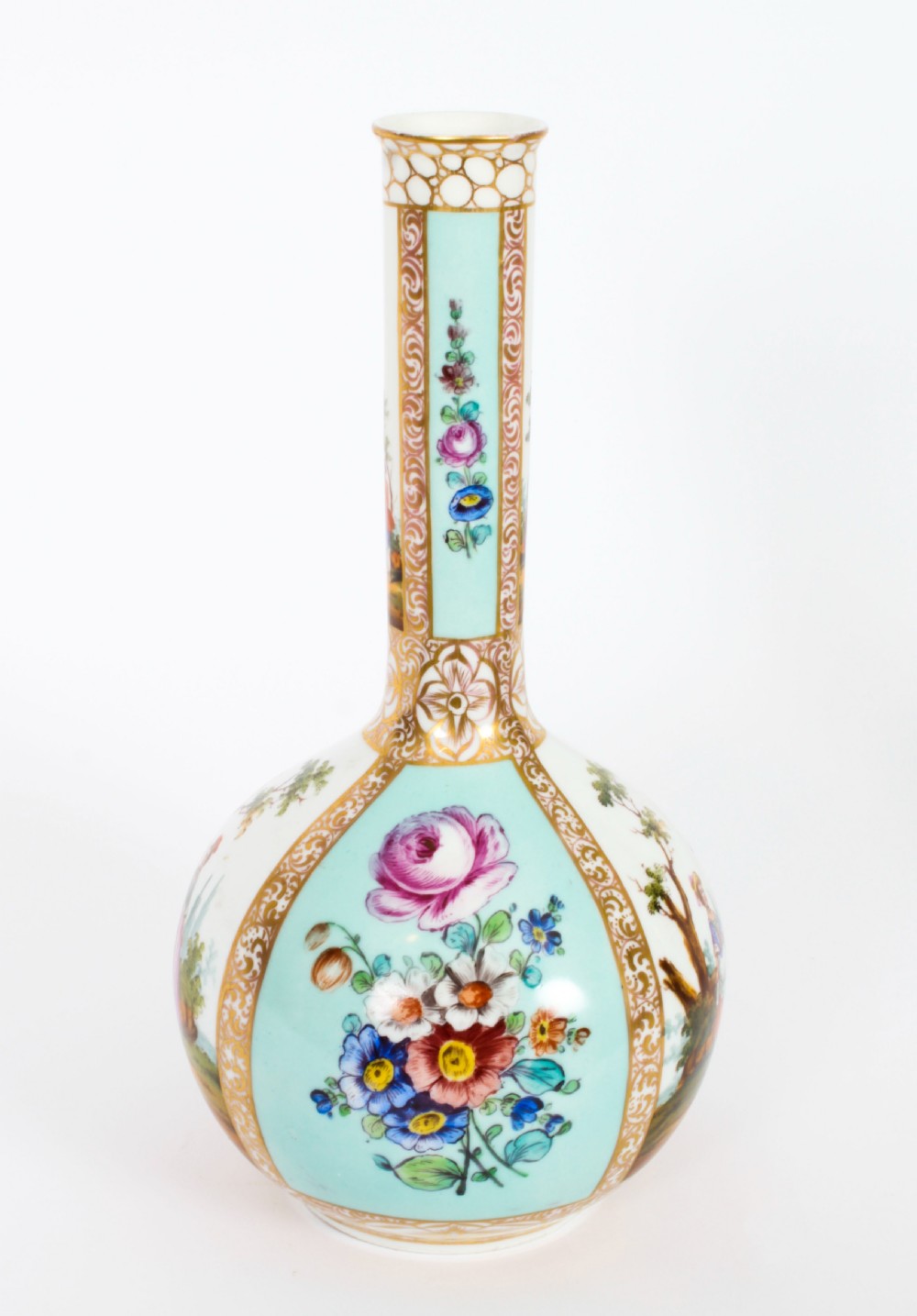 Antique Pair Helena Wolfsohn Dresden Porcelain Vases Provenance 19th C
 View XVIII