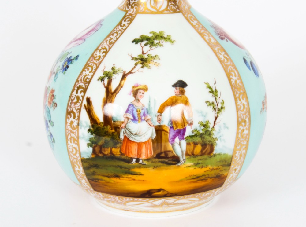 Antique Pair Helena Wolfsohn Dresden Porcelain Vases Provenance 19th C
 View XXI