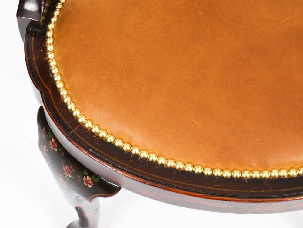 Antique French Vernis Martin Salon Open Armchair Druce & Co 19th Century
 View IV