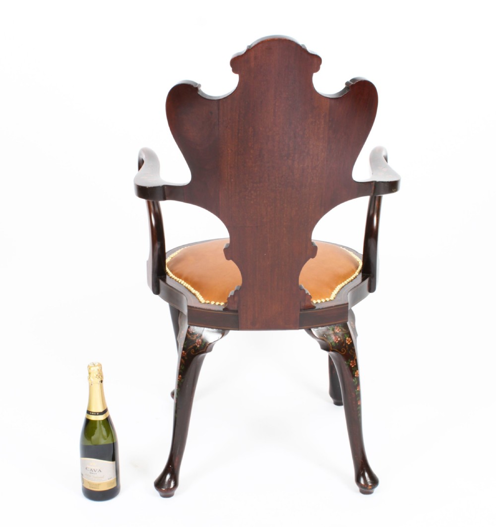 Antique French Vernis Martin Salon Open Armchair Druce & Co 19th Century
 View VIII
