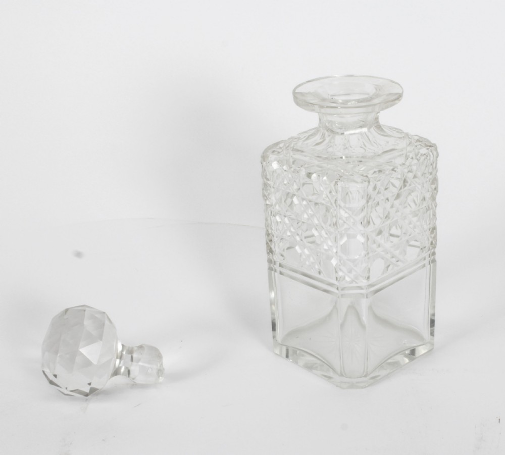 Antique Victorian Burr Walnut Three Crystal Decanter Tantalus Dry Bar 19th C
 View XIX