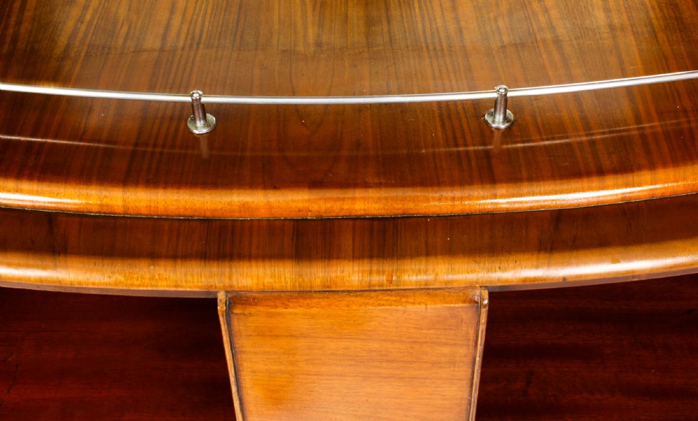 Antique Art Deco Burr Walnut Half Moon Cocktail Bar c.1920
 View XXI