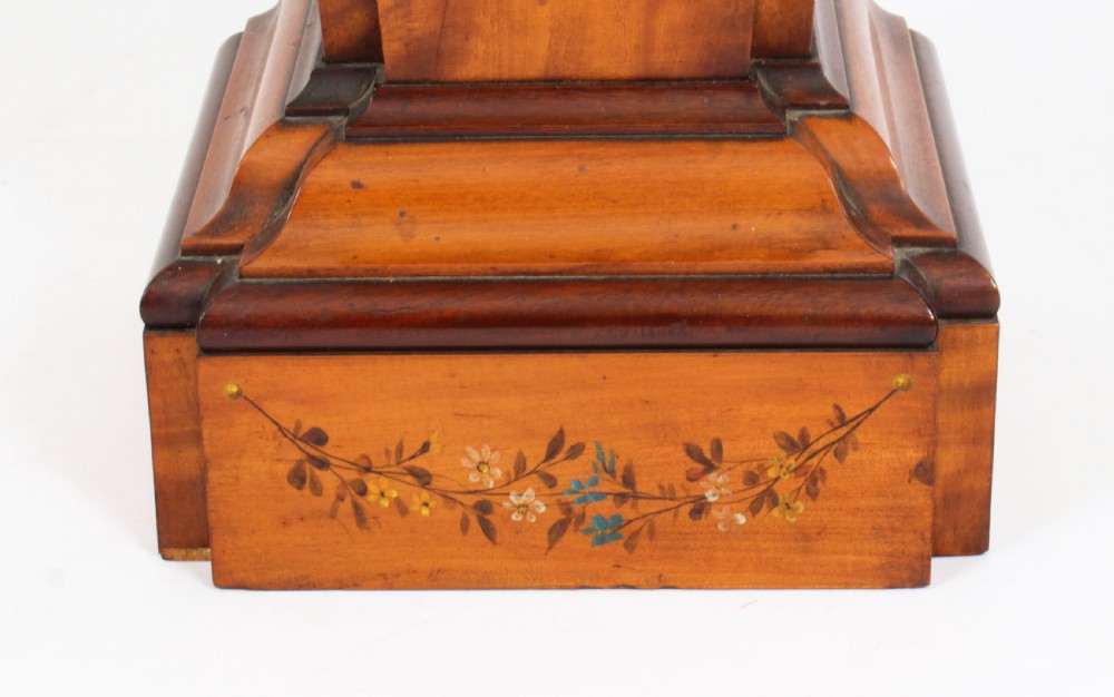 Antique Edwardian Inlaid & Painted Satinwood Pedestal Stand 19th C
 View VIII