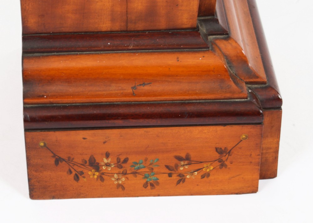 Antique Edwardian Inlaid & Painted Satinwood Pedestal Stand 19th C
 View X