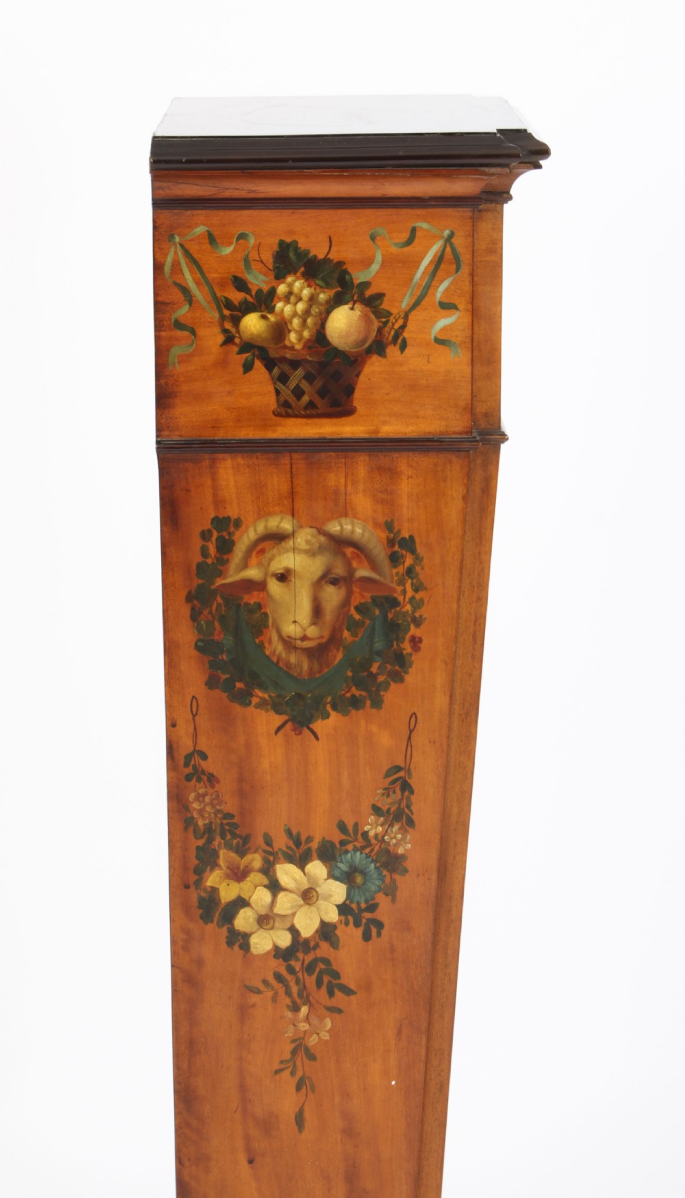 Antique Edwardian Inlaid & Painted Satinwood Pedestal Stand 19th C
 View XII