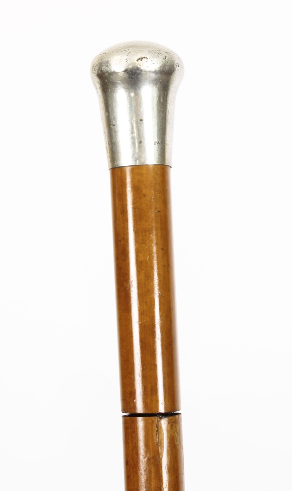Antique English Silver & Malacca Sword / Walking Stick Cane 19th Century
 View IV