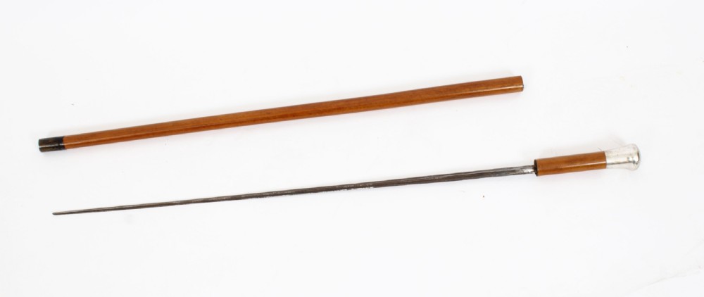 Antique English Silver & Malacca Sword / Walking Stick Cane 19th Century
 View VIII