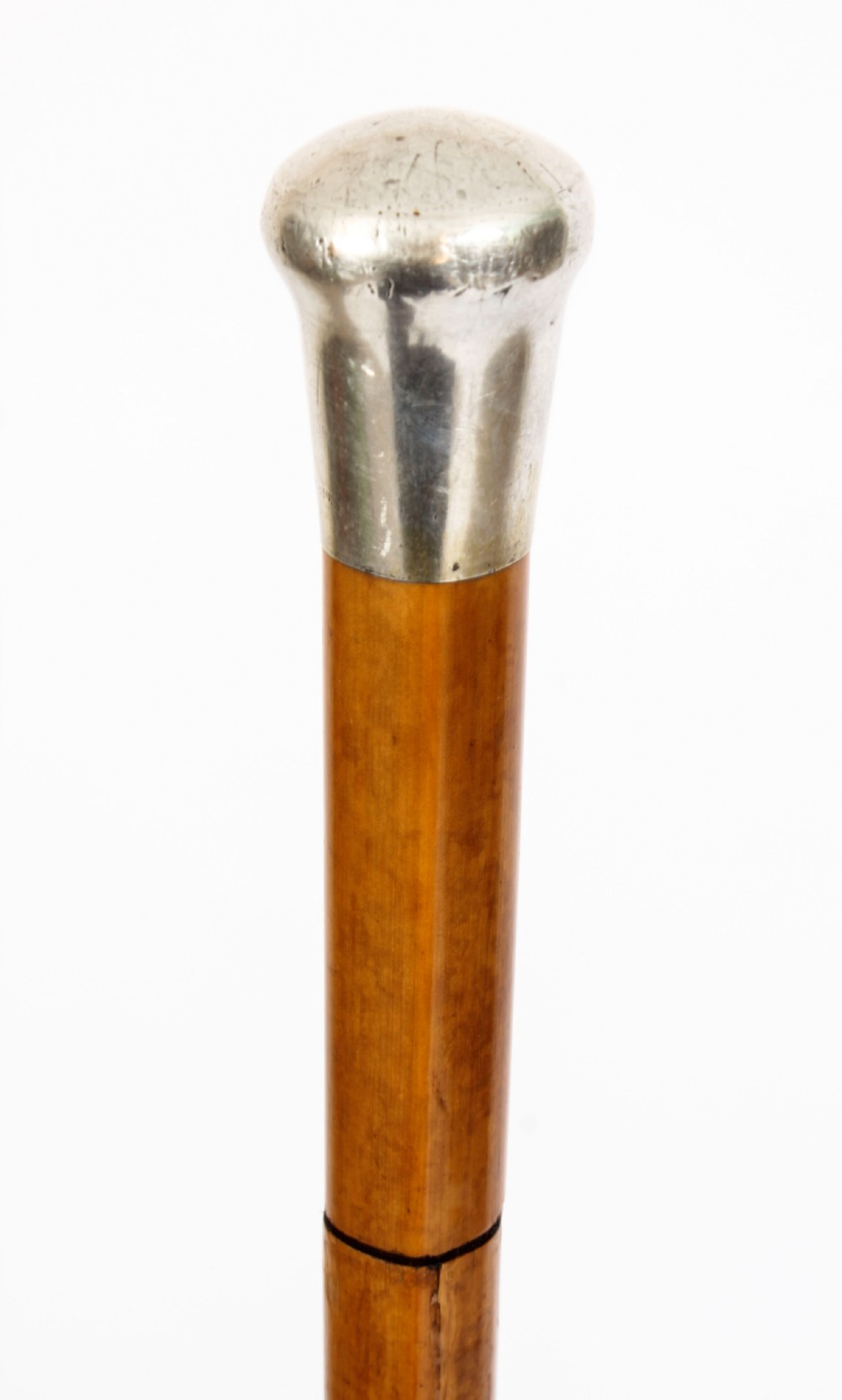 Antique English Silver & Malacca Sword / Walking Stick Cane 19th Century
 View XII