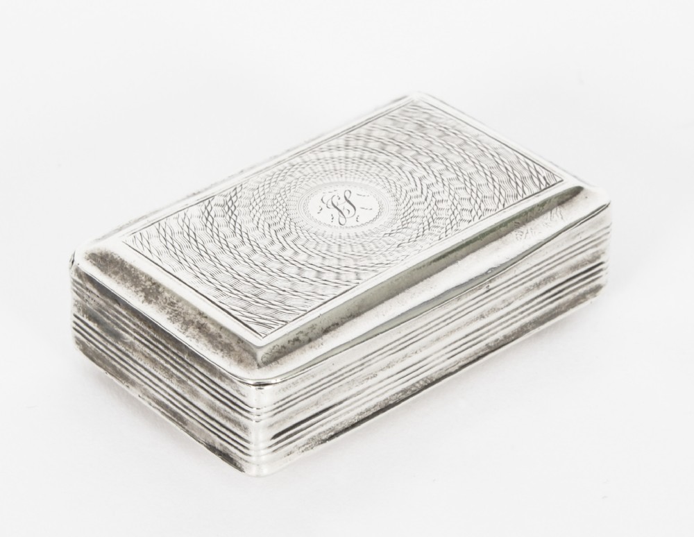 Antique George III Silver Snuff Box Pill Box London 1786 18th C
