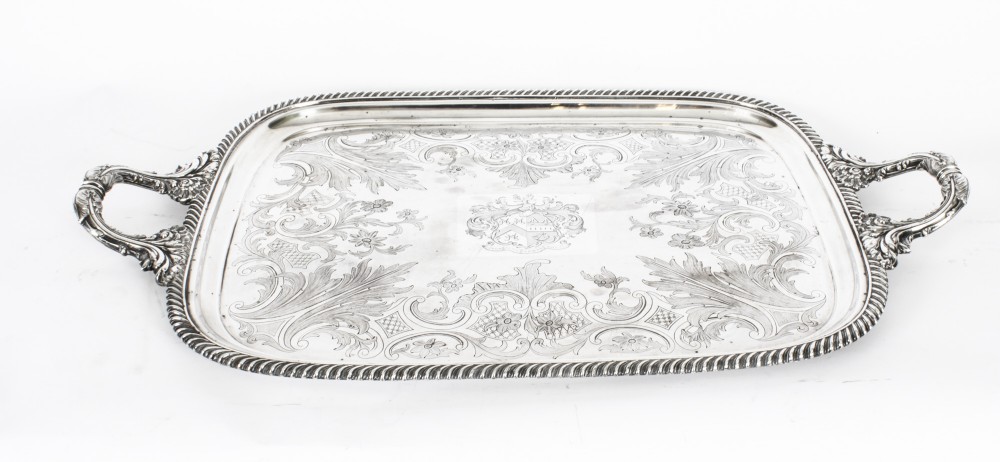 Antique George III Old Sheffield Silver Plated Tray C 1790 18th C
