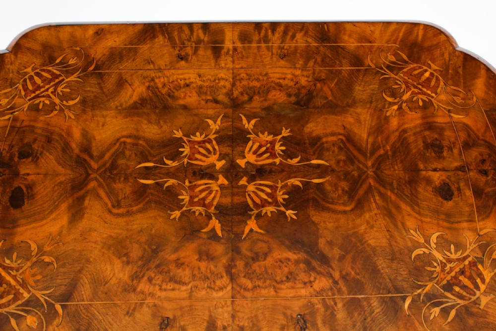 Antique Victorian Burr Walnut Games Work Table c.1870 19th C
 View IV