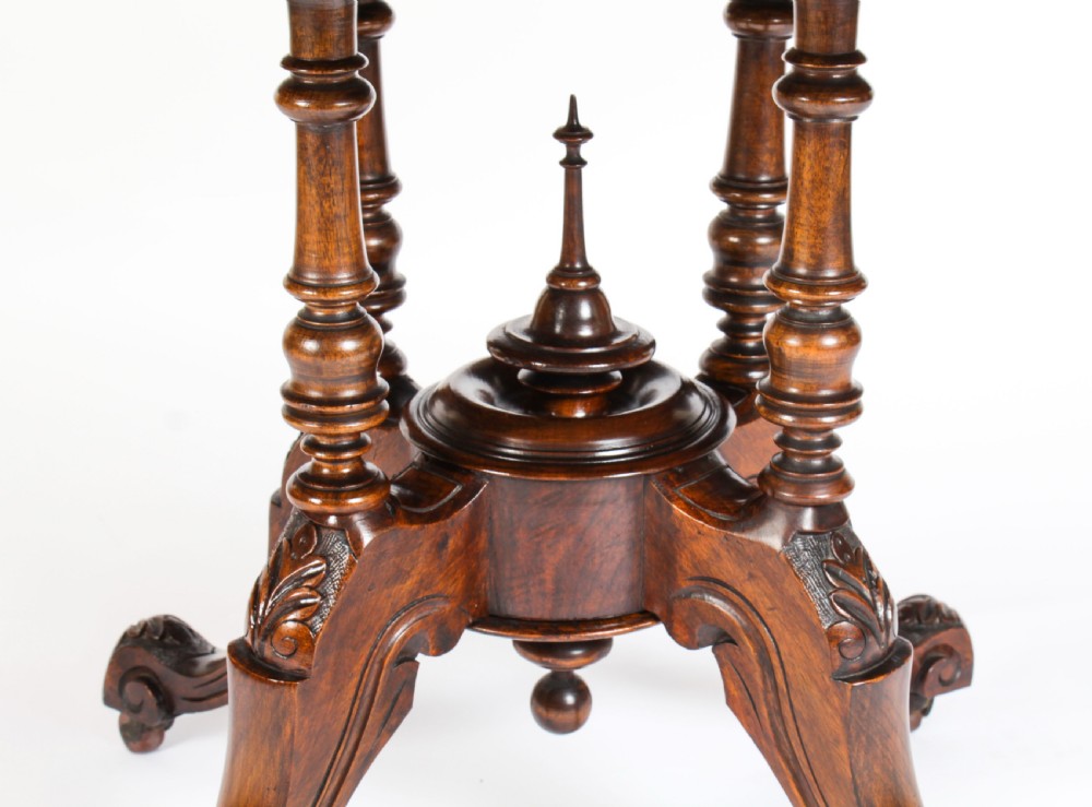 Antique Burr Walnut Oval Tilt Top Loo Table Circa 1860 19th Century
 View XIV