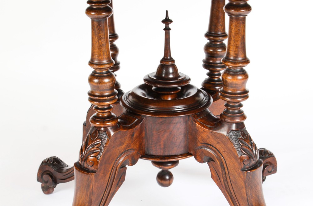 Antique Burr Walnut Oval Tilt Top Loo Table Circa 1860 19th Century
 View XVI