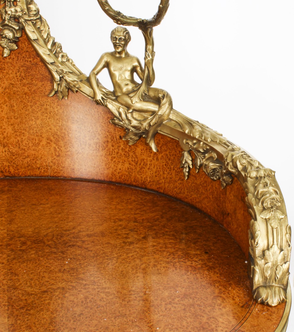 Antique French Ormolu Mounted Dressing Table & Mirror 19th Century
 View XII