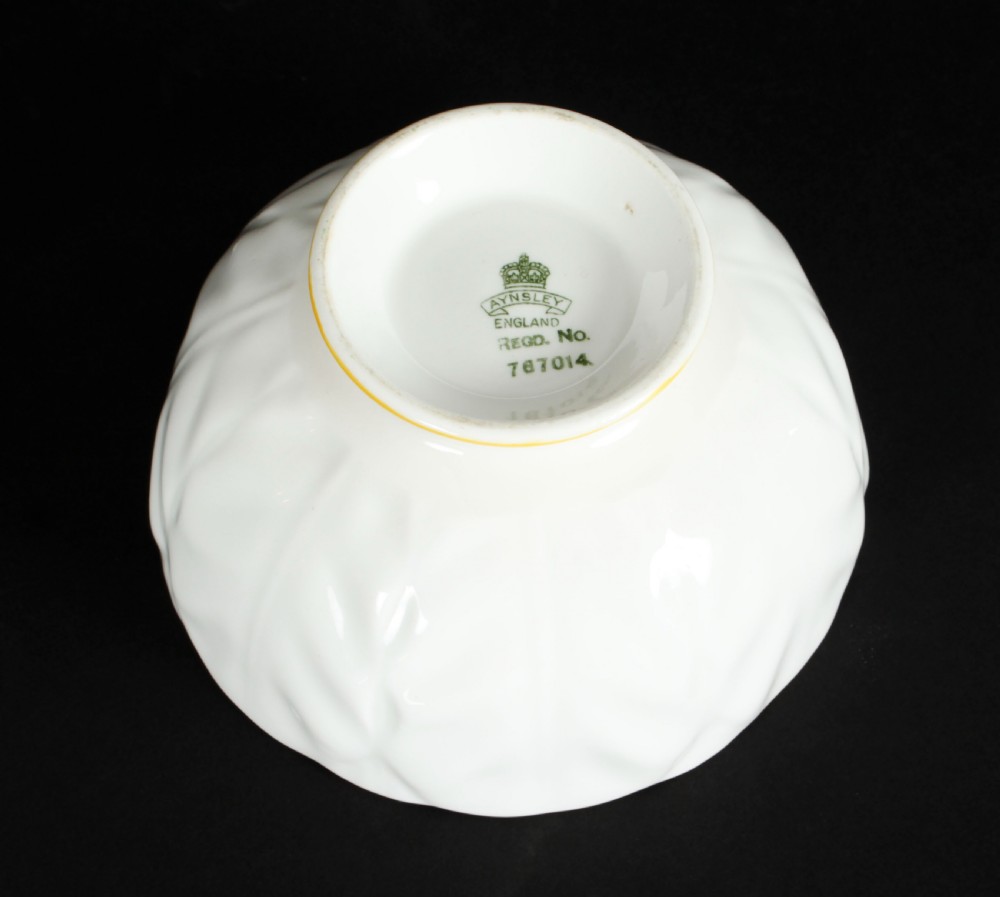 Antique Art Deco Aynsley Bone China Butterfly Tea Set C1920
 View XII