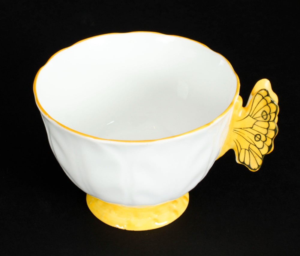 Antique Art Deco Aynsley Bone China Butterfly Tea Set C1920
 View XVI