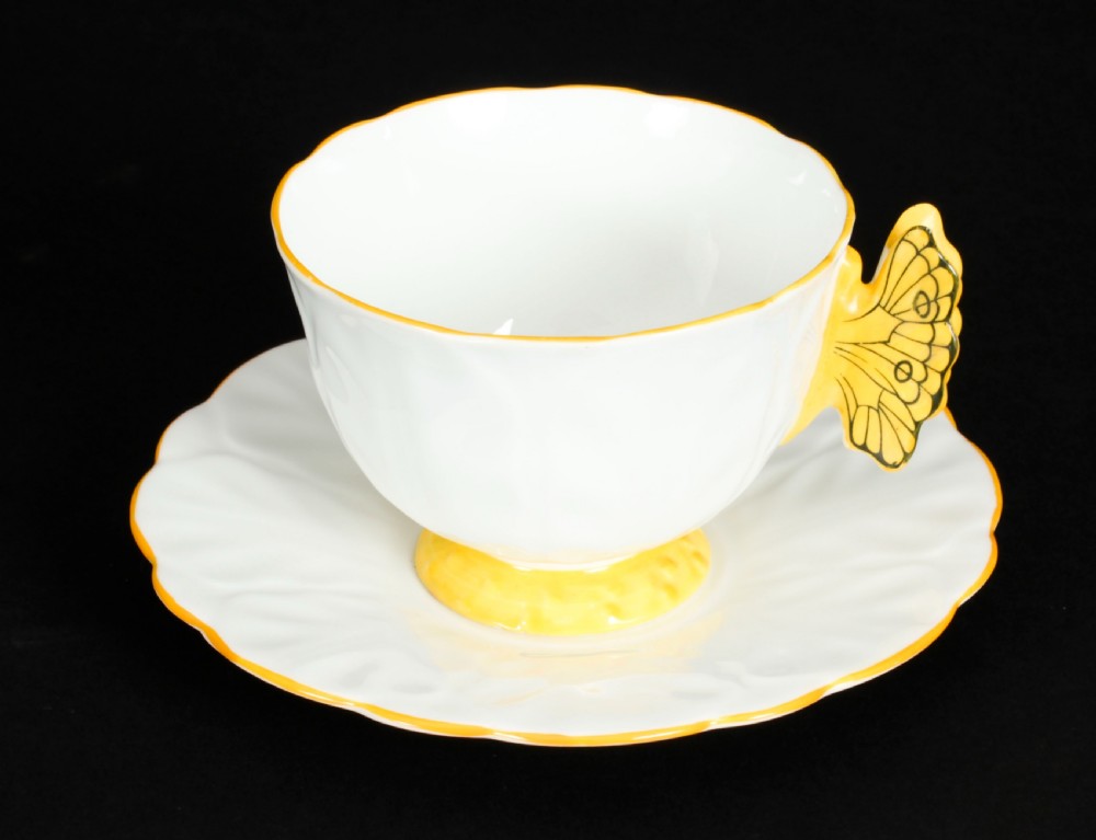 Antique Art Deco Aynsley Bone China Butterfly Tea Set C1920
 View XXV
