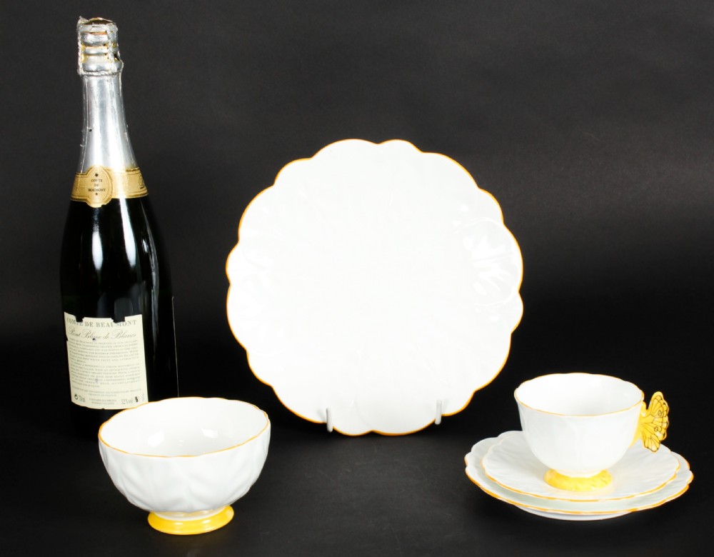 Antique Art Deco Aynsley Bone China Butterfly Tea Set C1920
 View XXX