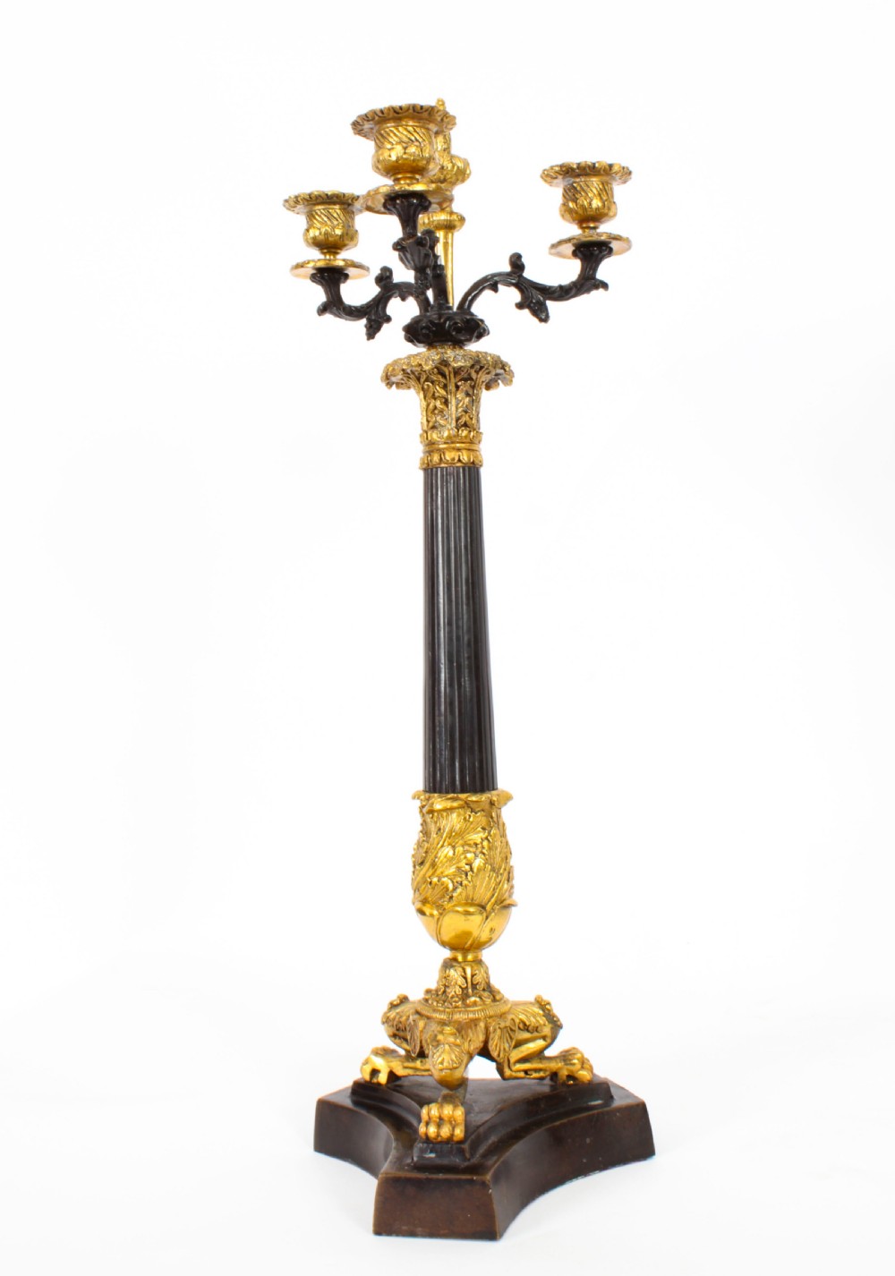Antique Pair Louis Revival Ormolu & Bronze Candelabra 19th Century
 View IV