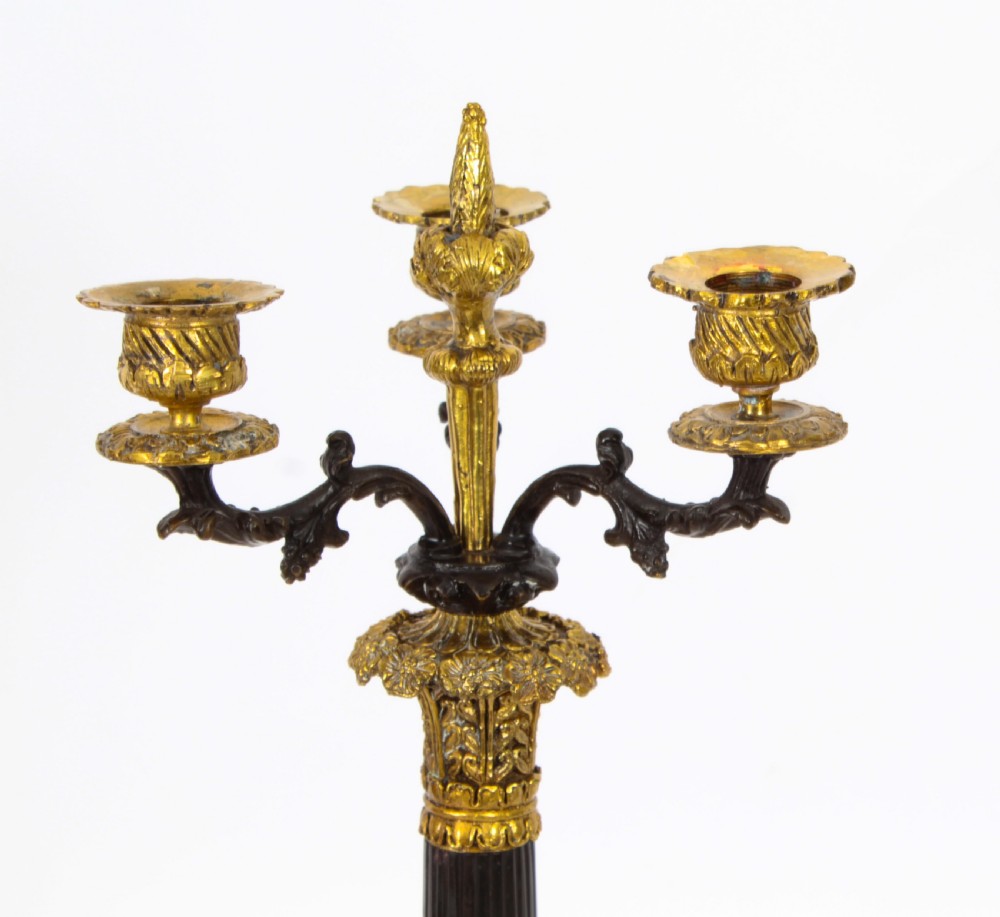 Antique Pair Louis Revival Ormolu & Bronze Candelabra 19th Century
 View VI