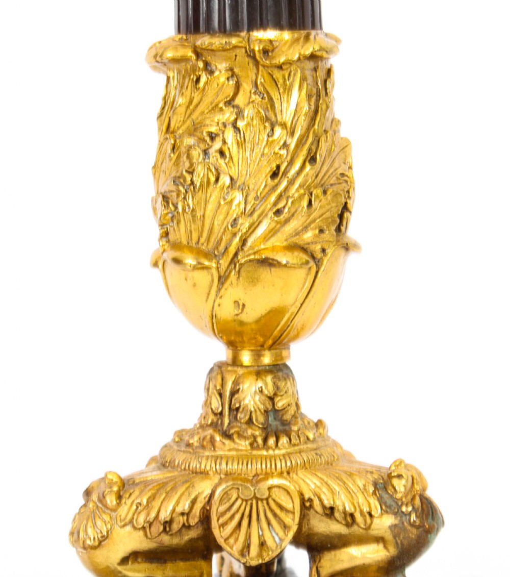 Antique Pair Louis Revival Ormolu & Bronze Candelabra 19th Century
 View IX