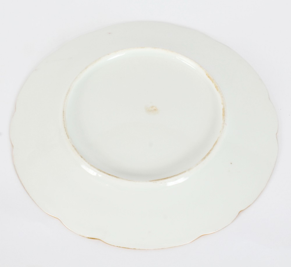 Antique French Pink Porcelain Cabinet Plate c1880
 View IV