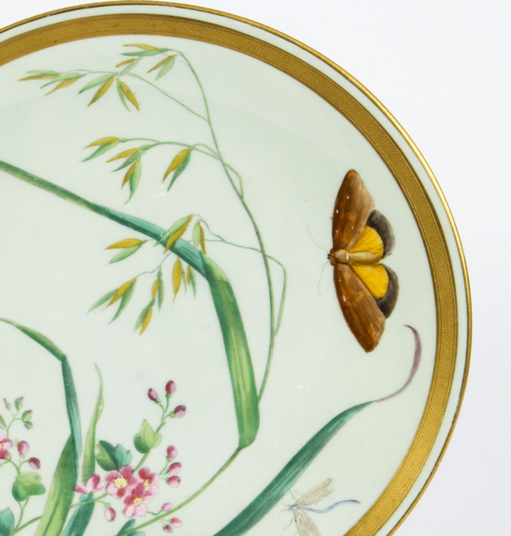 Antique Minton Aesthetic Movement Porcelain Cabinet Plate 19th C
 View II