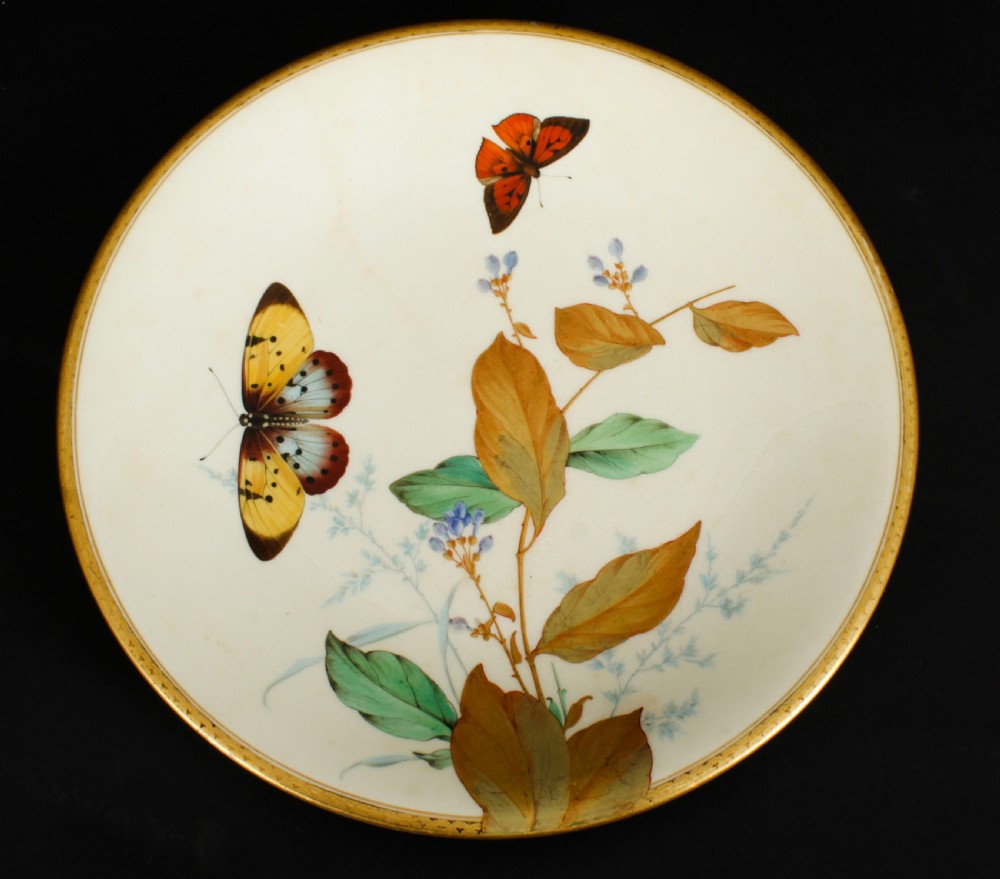 Antique Aesthetic Movement Porcelain Cabinet Plate Minton 19th C
