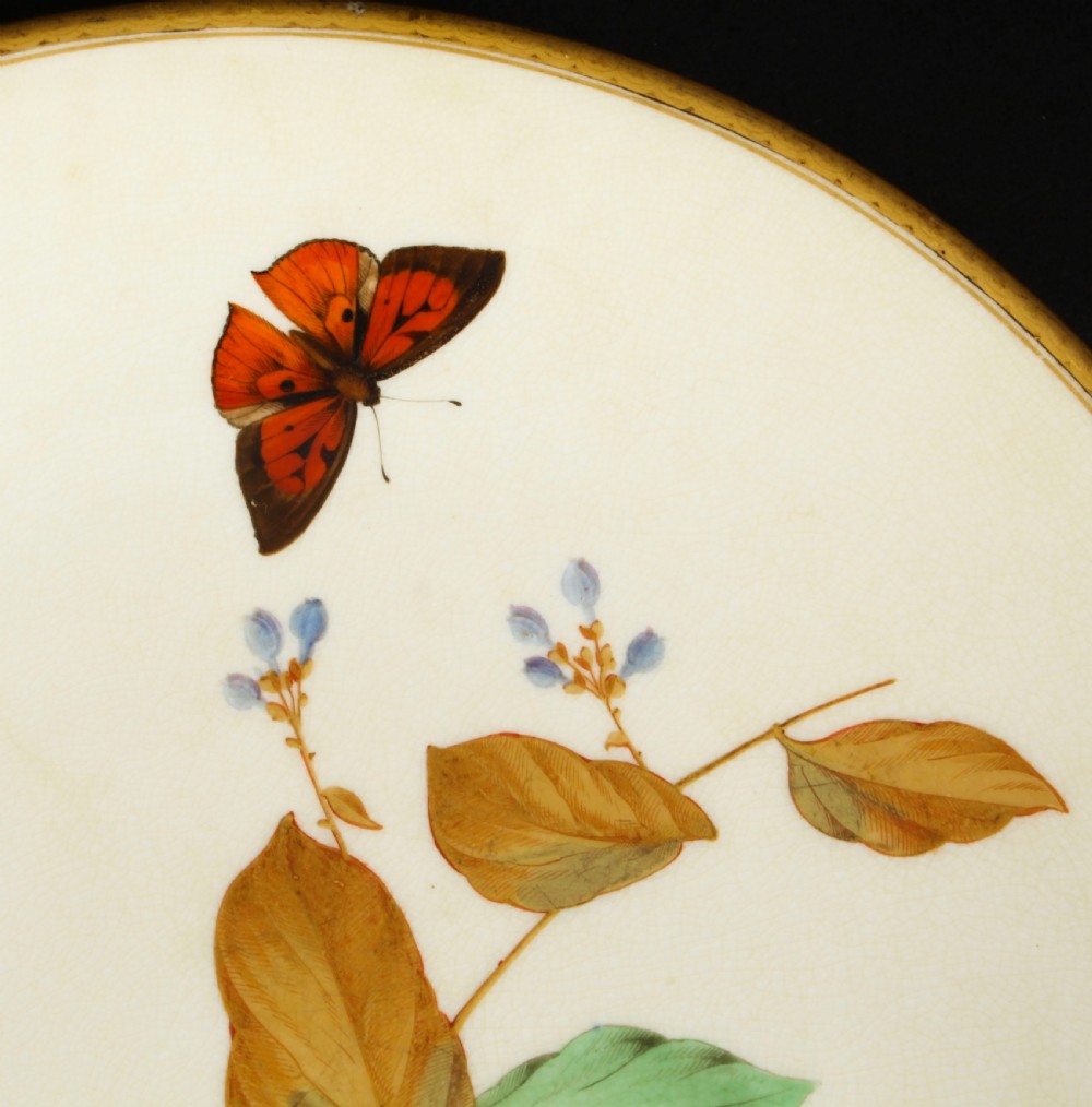 Antique Aesthetic Movement Porcelain Cabinet Plate Minton 19th C
 View IV